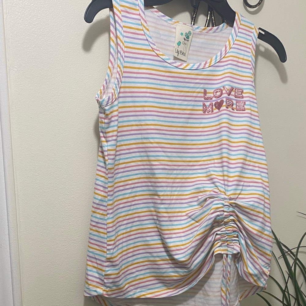 Lily Bleu Kids Rainbow Striped Tank Top